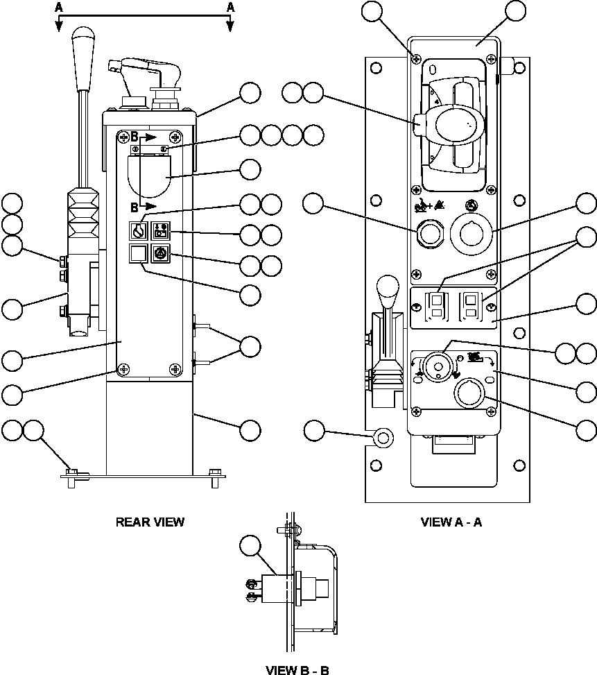 Komatsu parts book diagram for AFE59-BR 930E-4 S/N A30742     FORDING: CENTER CONSOLE MODULE INSTALLATION