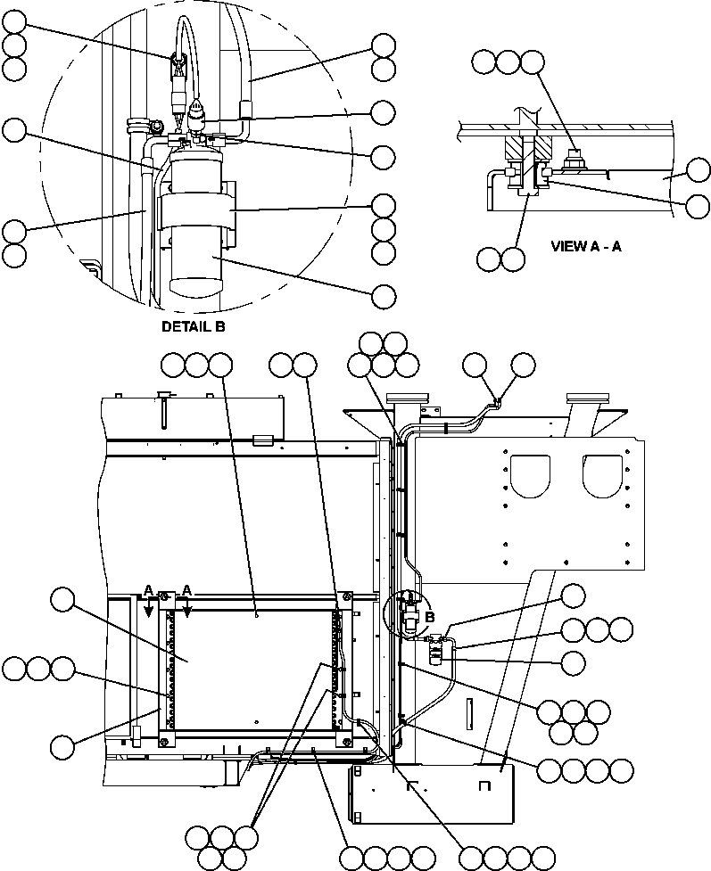 Komatsu parts book diagram for AFE59-BR 930E-4 S/N A30742     FORDING: AIR CONDITIONER PIPING & INSTALLATION