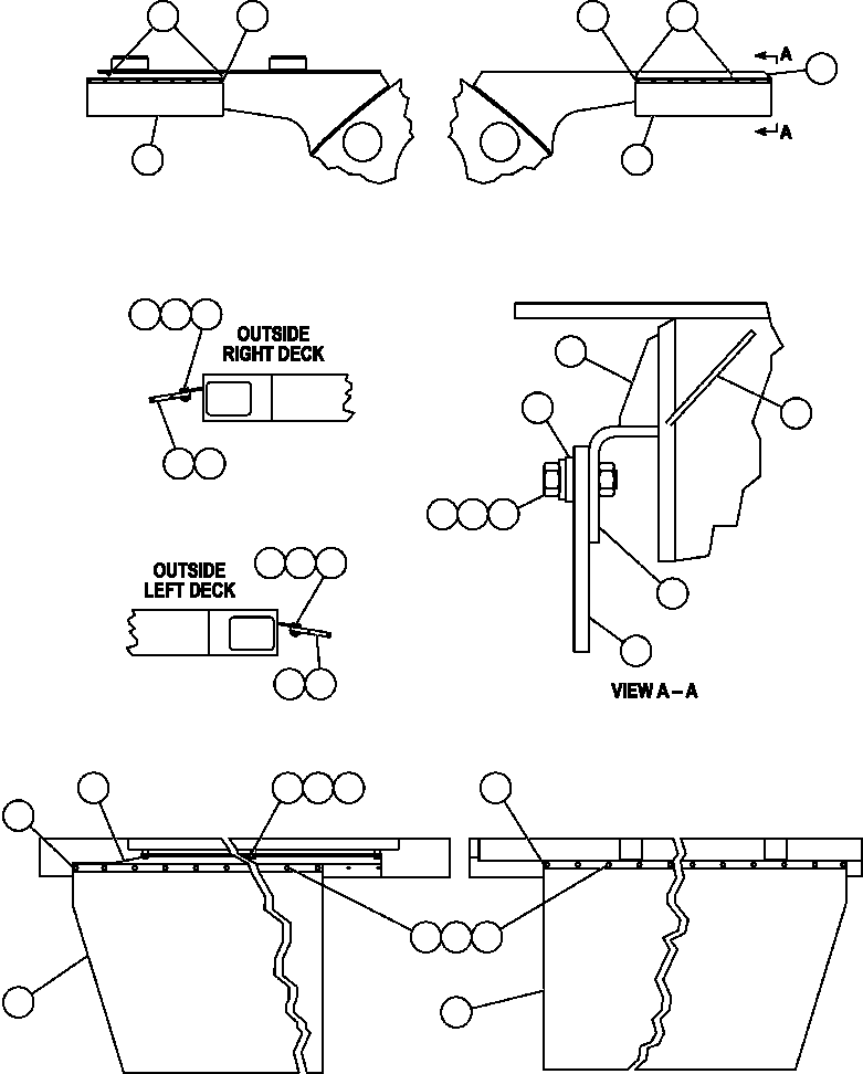 Komatsu parts book diagram for AFE59-BR 930E-4 S/N A30742     FORDING: DECK MUD FLAPS INSTALLATION