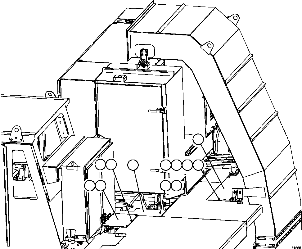 Komatsu parts book diagram for AFE59-CY 930E-4 S/N A30990 & A30991    HYCROFT: DECK COVERS