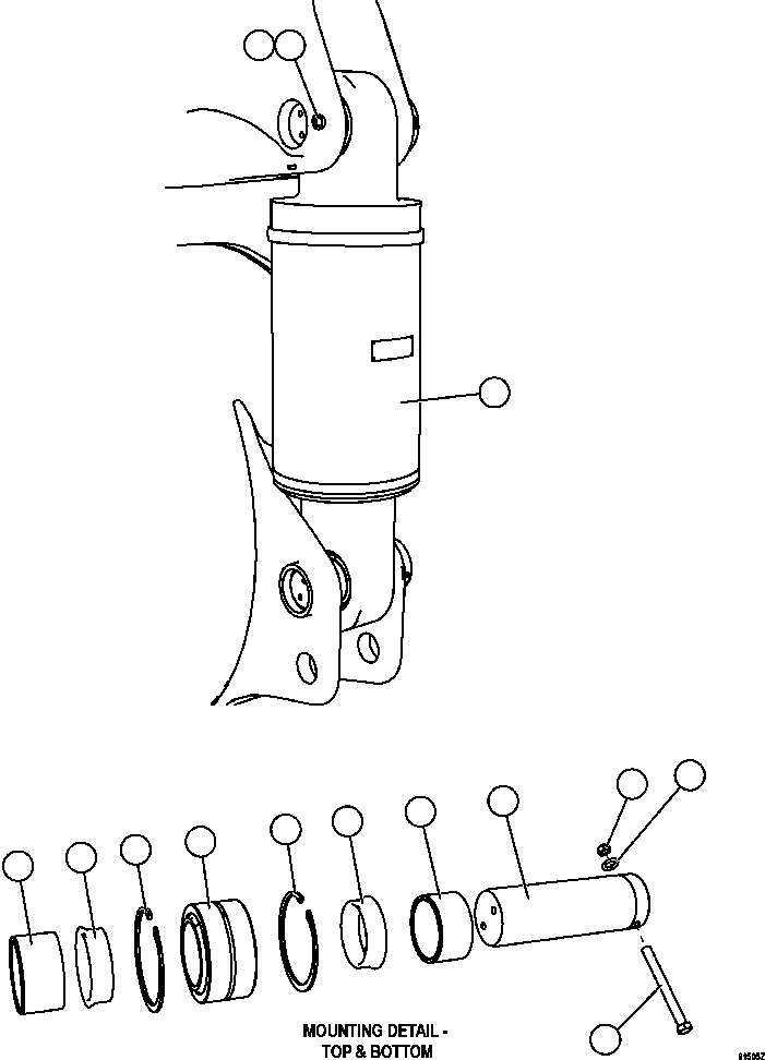 Komatsu parts book diagram for AFE59-CY 930E-4 S/N A30990 & A30991    HYCROFT: REAR SUSPENSION & MOUNTING