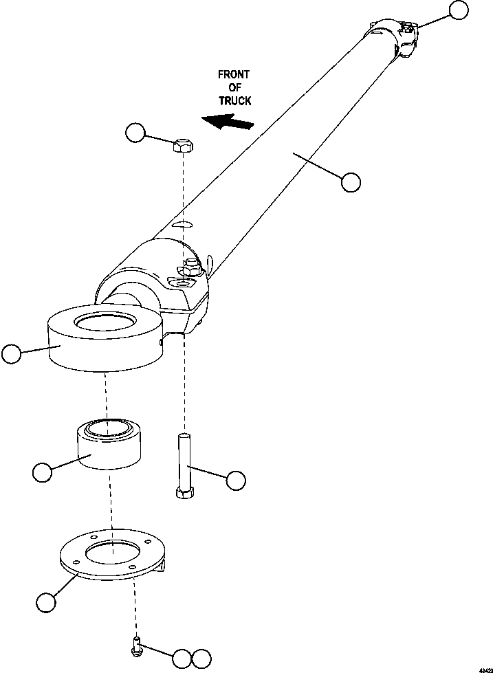 Komatsu parts book diagram for AFE59-CY 930E-4 S/N A30990 & A30991    HYCROFT: TIE ROD