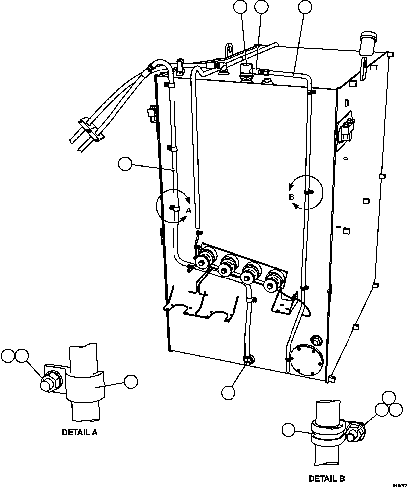 Komatsu parts book diagram for AFE59-CY 930E-4 S/N A30990 & A30991    HYCROFT: FUEL SYSTEM PIPING   2/4
