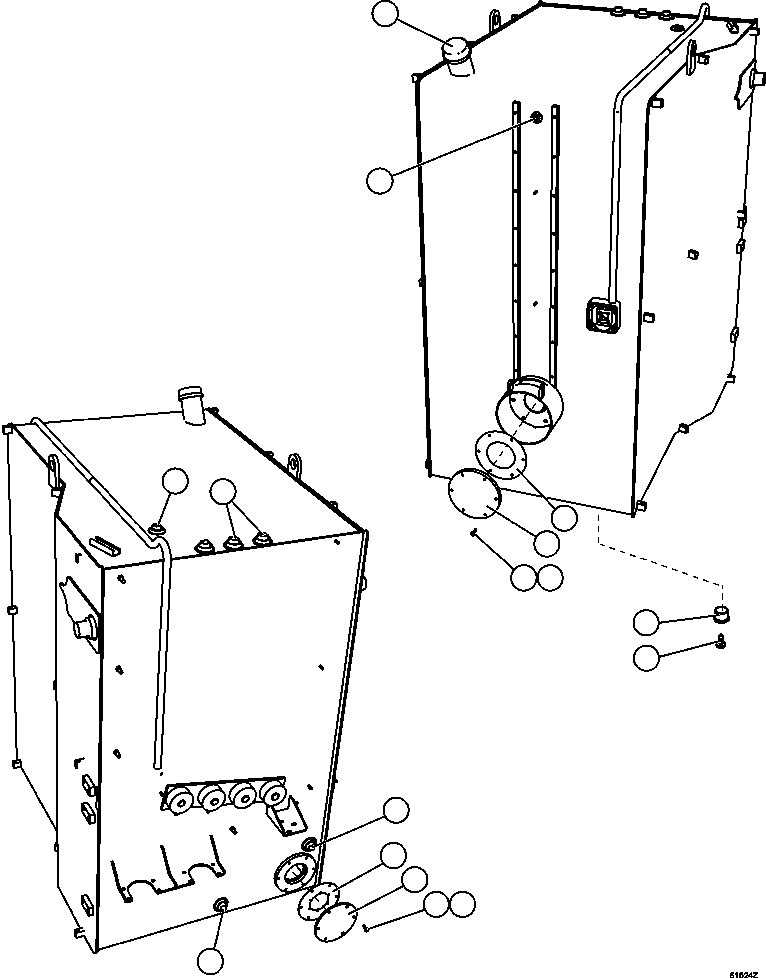 Komatsu parts book diagram for AFE59-CY 930E-4 S/N A30990 & A30991    HYCROFT: FUEL TANK