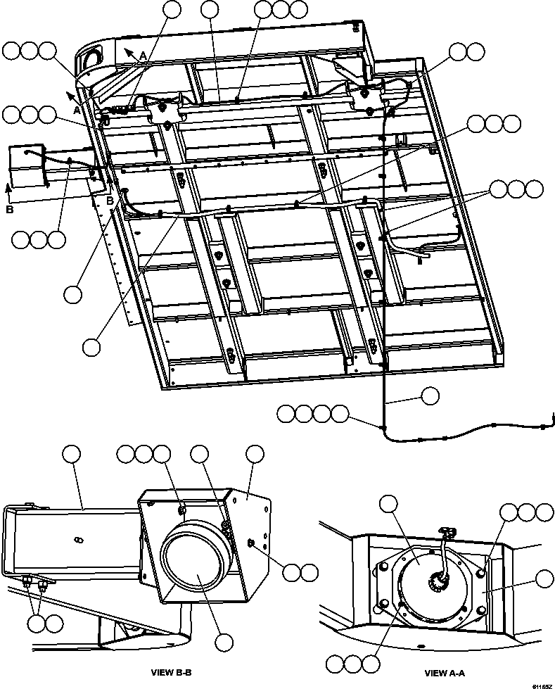 Komatsu parts book diagram for AFE59-CY 930E-4 S/N A30990 & A30991    HYCROFT: R.H. DECK ELECTRICAL GROUP