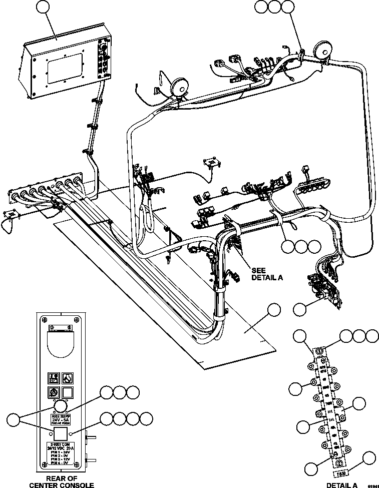 Komatsu parts book diagram for AFE59-CY 930E-4 S/N A30990 & A30991    HYCROFT: CAB ELECTRICAL WIRING   1/2