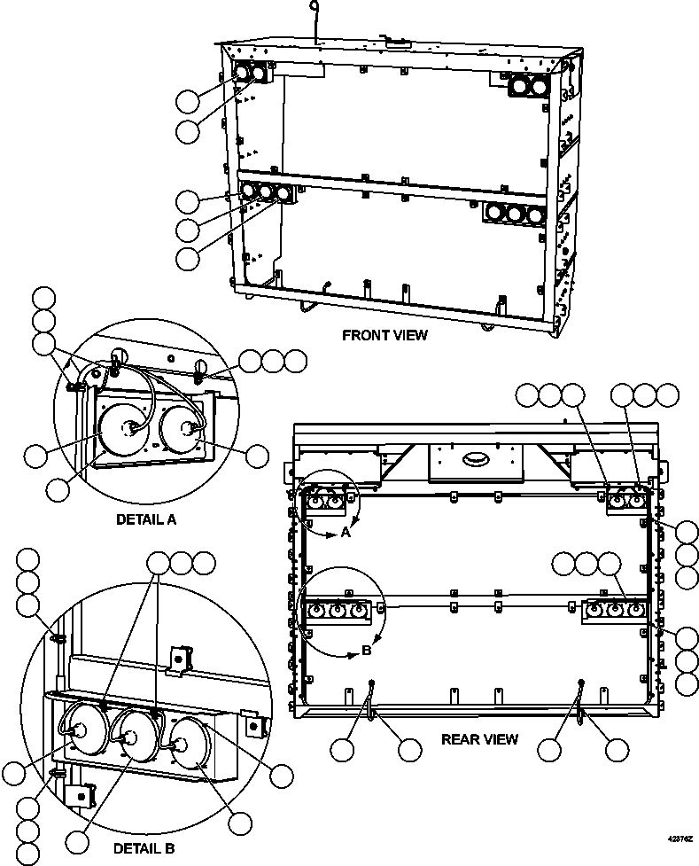 Komatsu parts book diagram for AFE59-CY 930E-4 S/N A30990 & A30991    HYCROFT: HEADLIGHT/FOG LIGHT