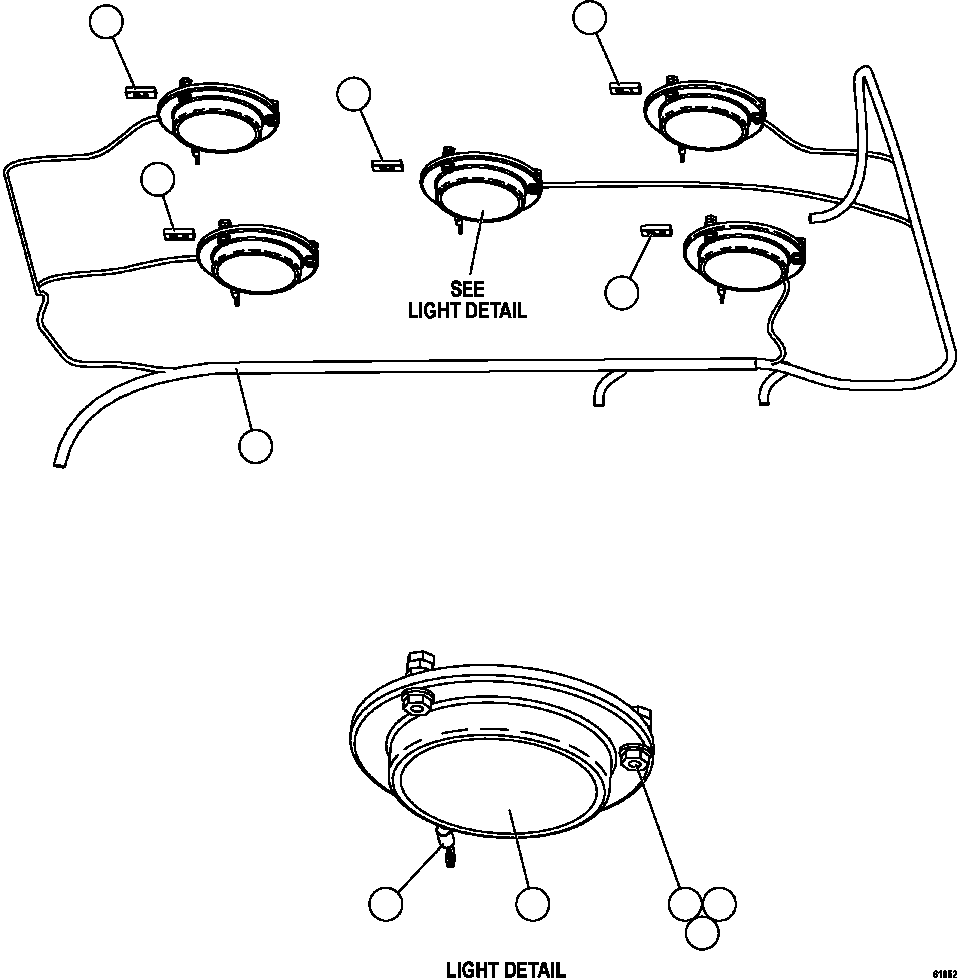 Komatsu parts book diagram for AFE59-CY 930E-4 S/N A30990 & A30991    HYCROFT: AUXILIARY CONTROL CABINET - LIGHTS