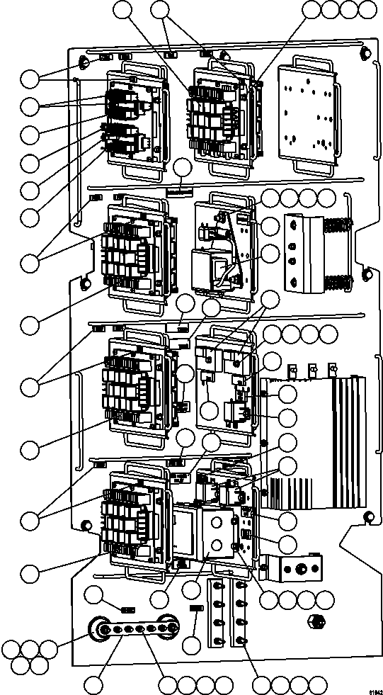Komatsu parts book diagram for AFE59-CY 930E-4 S/N A30990 & A30991    HYCROFT: AUXILIARY CONTROL CABINET - LEFT SIDE WALL  1/2