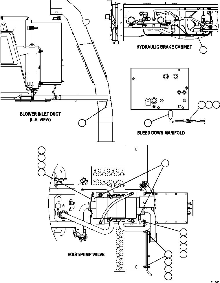 Komatsu parts book diagram for AFE59-CY 930E-4 S/N A30990 & A30991    HYCROFT: VHMS SENSOR INSTALLATION