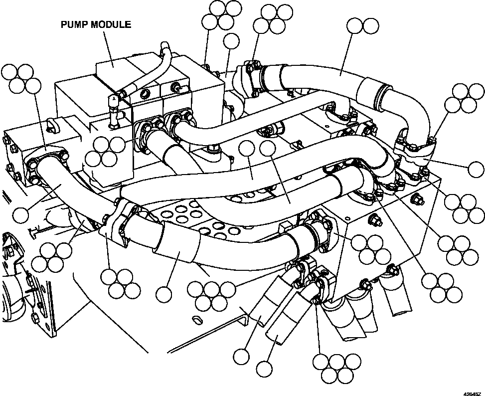 Komatsu parts book diagram for AFE59-CY 930E-4 S/N A30990 & A30991    HYCROFT: PUMP MODULE - BRAKE COOLING & HOIST