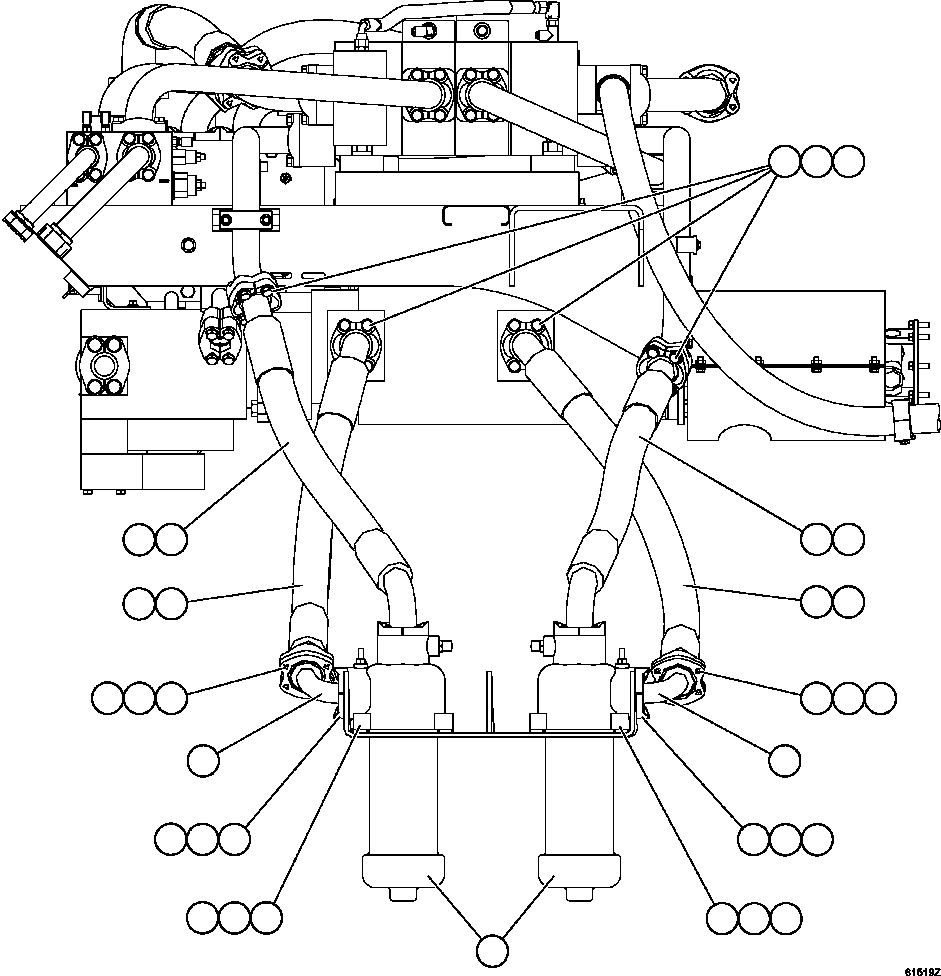 Komatsu parts book diagram for AFE59-CY 930E-4 S/N A30990 & A30991    HYCROFT: HOIST/BRAKE COOLING FILTER INSTALLATION