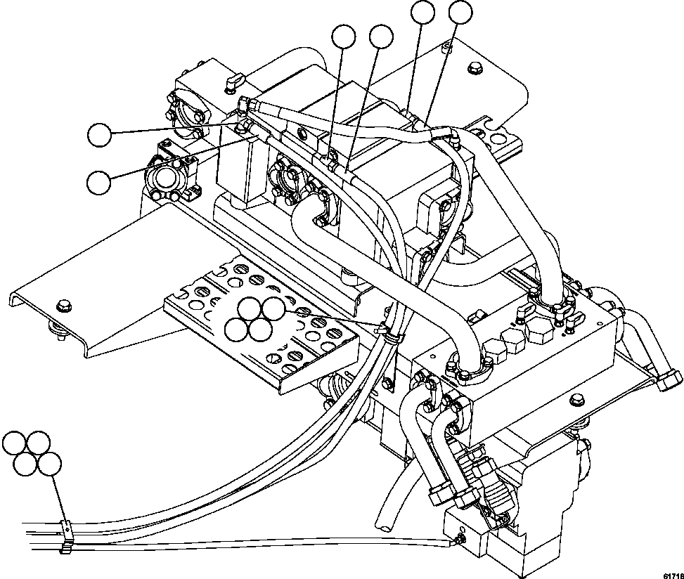 Komatsu parts book diagram for AFE59-CY 930E-4 S/N A30990 & A30991    HYCROFT: PUMP MODULE - HOIST PILOT PIPING