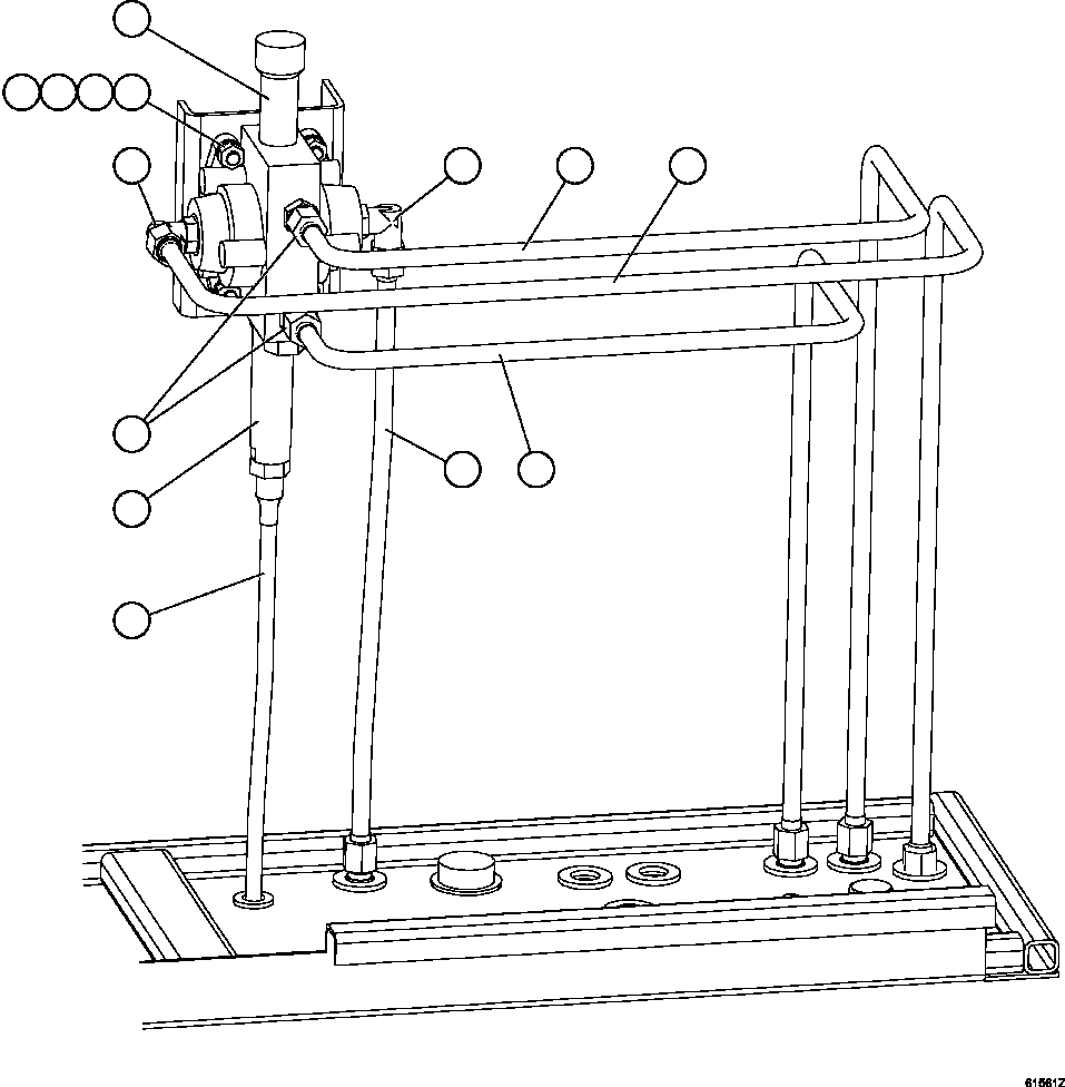 Komatsu parts book diagram for AFE59-CY 930E-4 S/N A30990 & A30991    HYCROFT: HOIST PILOT VALVE PIPING