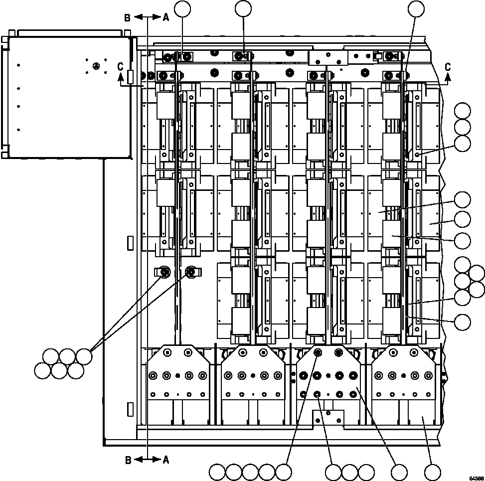 Komatsu parts book diagram for AFE59-CY 930E-4 S/N A30990 & A30991    HYCROFT: CONTROL CABINET - RIGHT FRONT          PC2752