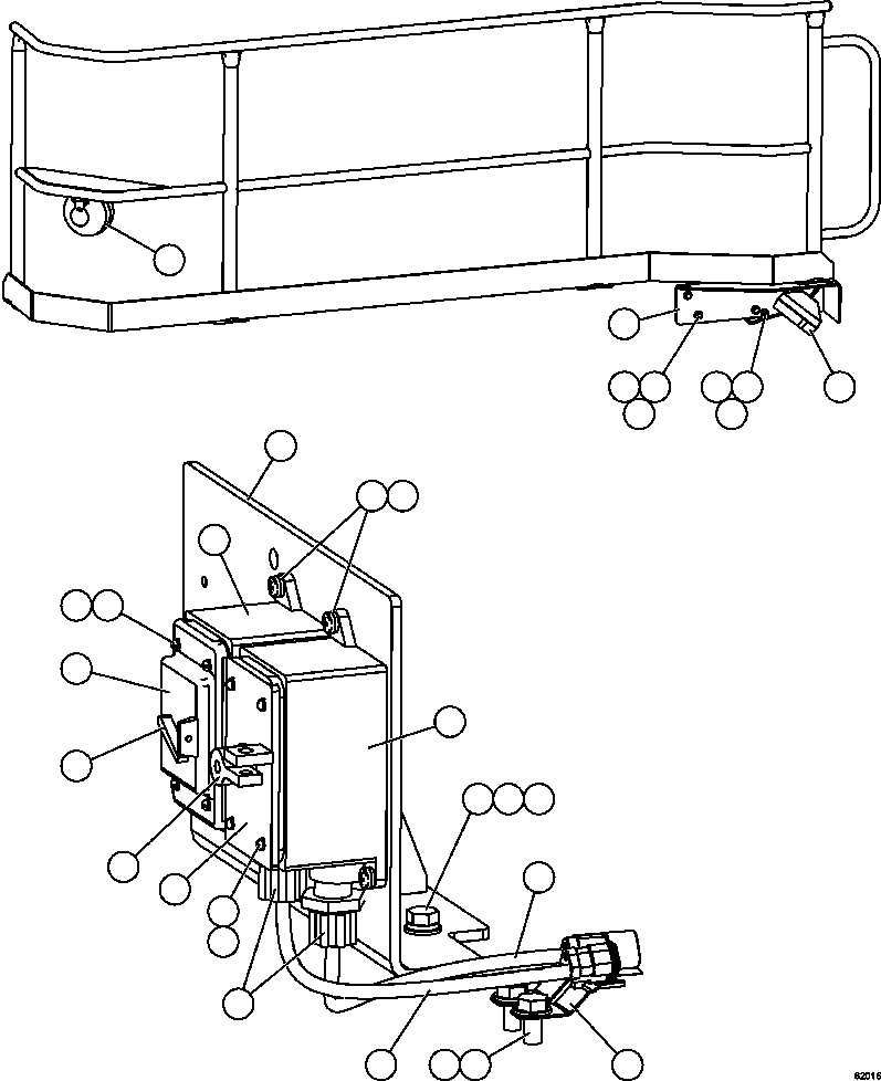Dump Trucks Komatsu / AFE59-DB 930E-4 S/N A31007 - A31010     JWANENG(AFE59-DB) / LADDER LIGHT/ENGINE SHUTDOWN SWITCHES(330 : 62016)