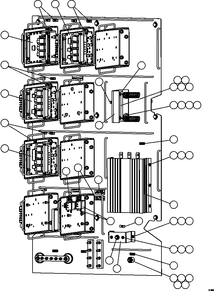 Dump Trucks Komatsu / AFE59-DB 930E-4 S/N A31007 - A31010     JWANENG(AFE59-DB) / AUXILIARY CONTROL CABINET - LEFT SIDE WALL  2/2(368 : 61863)