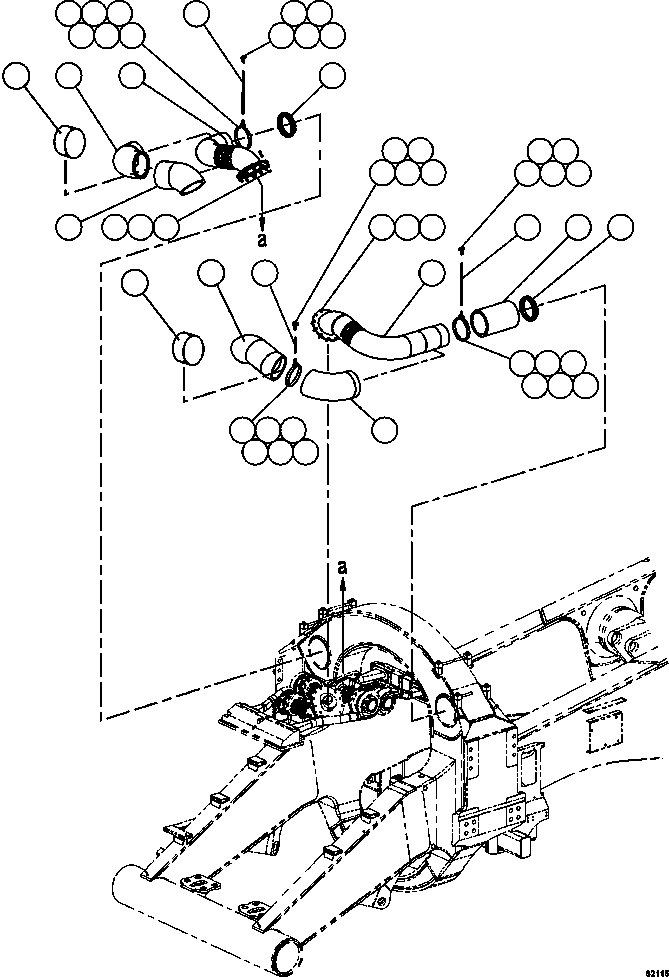 Dump Trucks Komatsu / AFE59-EM 930E-4 S/N A31352  LAS PELAMBRES(AFE59-EM) / EXHAUST PIPING   1/2(082 : 62115)