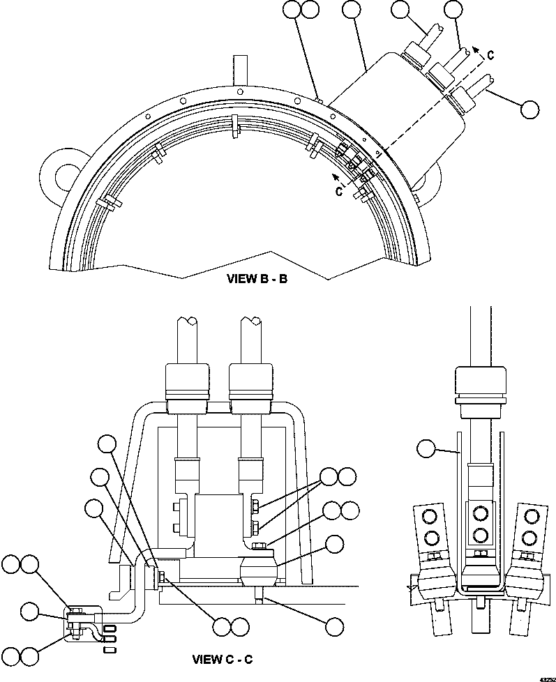 Dump Trucks Komatsu / AFE59-EM 930E-4 S/N A31352  LAS PELAMBRES(AFE59-EM) / ALTERNATOR - MAIN ELECTRICAL CONNECTION(652 : 43232)