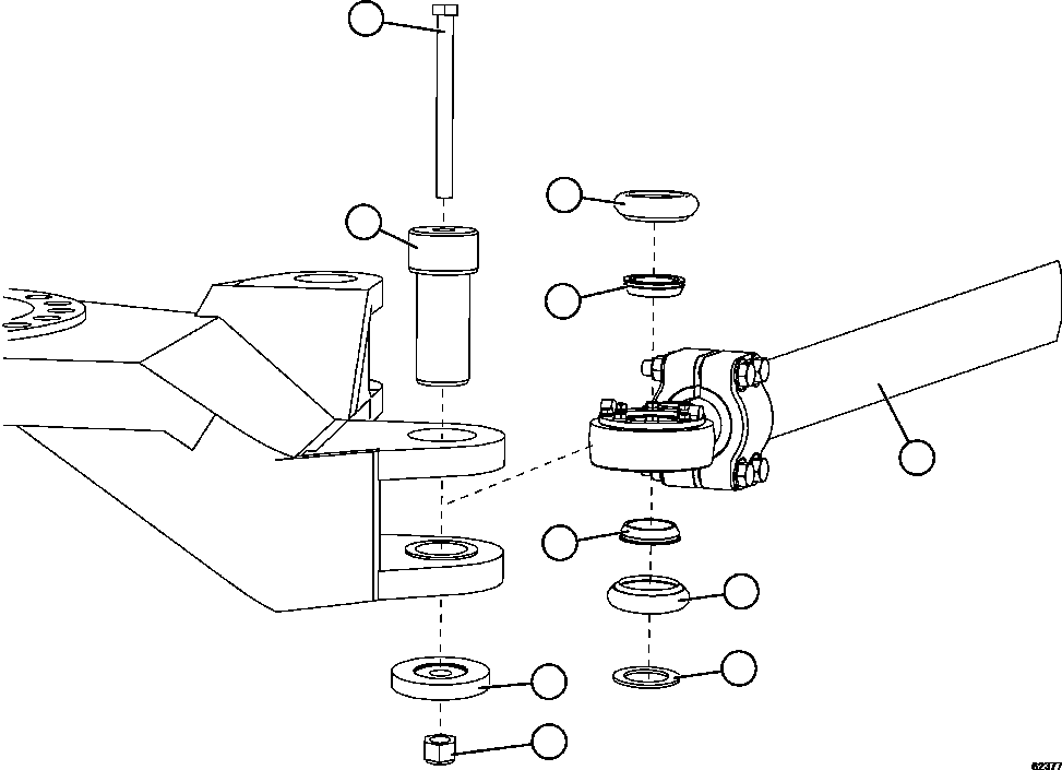 Komatsu parts book diagram for AFE59-EZ 930E-4 S/N A31527, A31539, A31541, A31553, A31555, A31563 & A31565  LOS PELAMBRES: TIE ROD INSTALLATION   (S/N A31541 & UP)