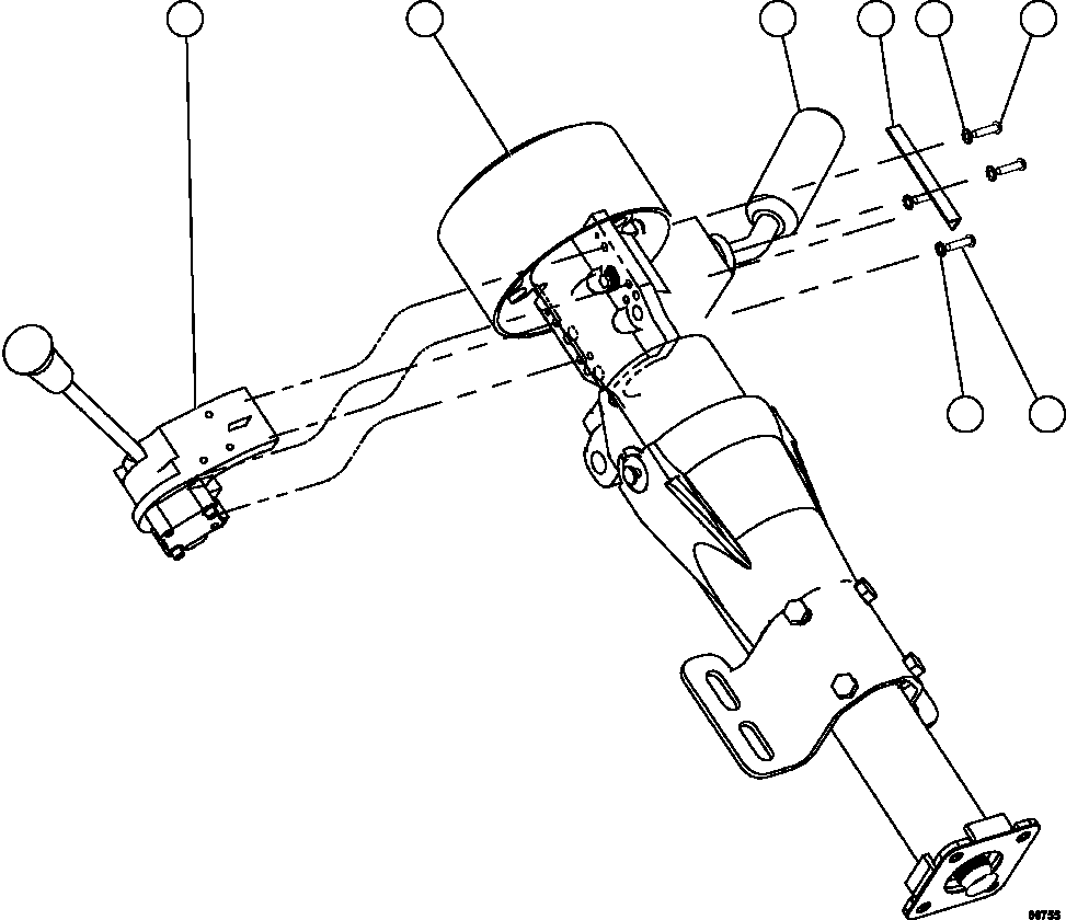 Komatsu parts book diagram for AFE59-EZ 930E-4 S/N A31527, A31539, A31541, A31553, A31555, A31563 & A31565  LOS PELAMBRES: STEERING COLUMN & LEVER ASSEMBLY      XB8880