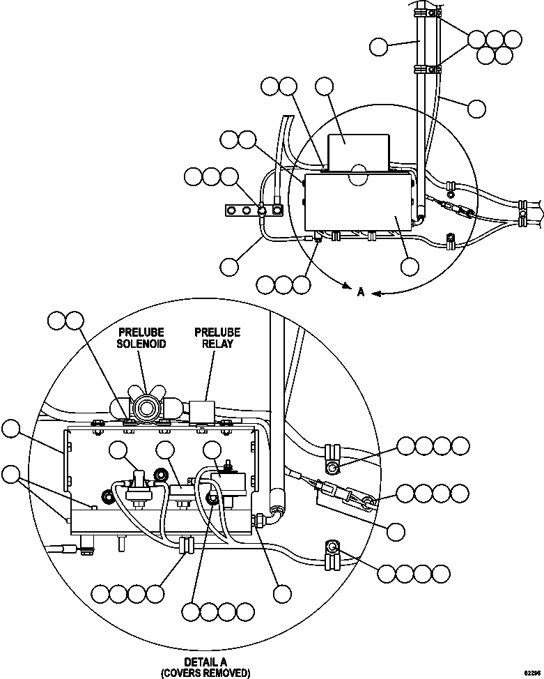 Komatsu parts book diagram for AFE59-EZ 930E-4 S/N A31527, A31539, A31541, A31553, A31555, A31563 & A31565  LOS PELAMBRES: ENGINE WIRING - OIL PRESSURE MANIFOLD