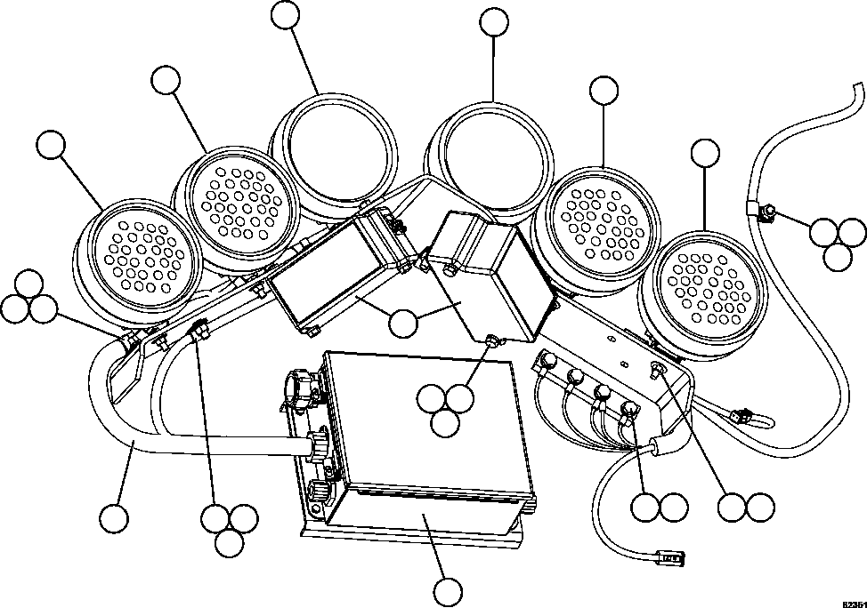 Komatsu parts book diagram for AFE59-EZ 930E-4 S/N A31527, A31539, A31541, A31553, A31555, A31563 & A31565  LOS PELAMBRES: REAR LIGHTS & BACKUP ALARM