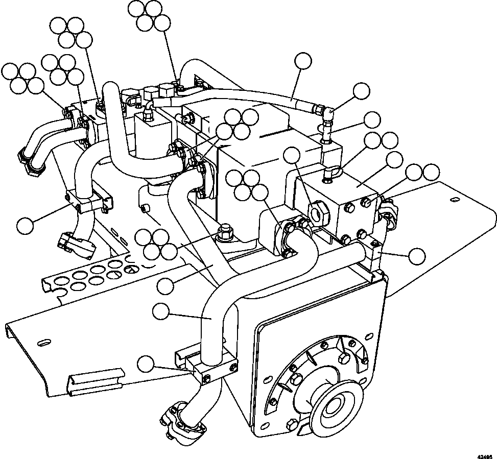 Komatsu parts book diagram for AFE59-EZ 930E-4 S/N A31527, A31539, A31541, A31553, A31555, A31563 & A31565  LOS PELAMBRES: PUMP MODULE   2/3