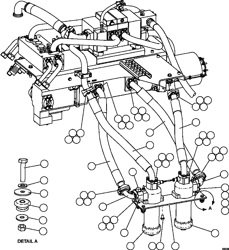 Komatsu parts book diagram for AFE59-EZ 930E-4 S/N A31527, A31539, A31541, A31553, A31555, A31563 & A31565  LOS PELAMBRES: PUMP MODULE - BRAKE COOLING & HOIST    2/2