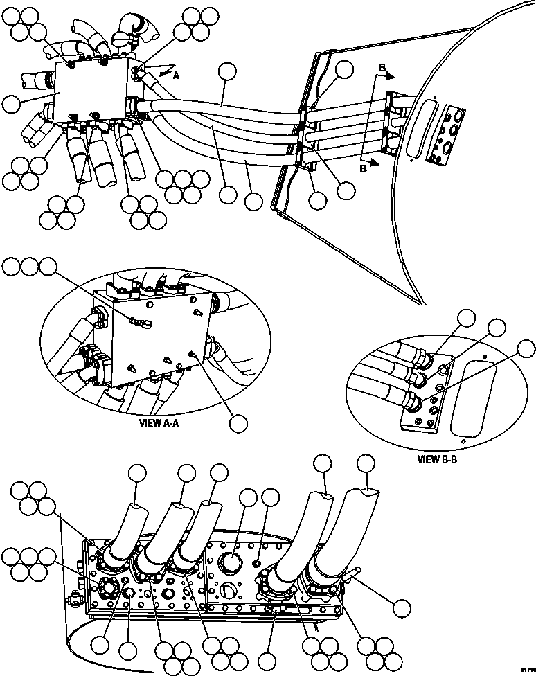 Komatsu parts book diagram for AFE59-EZ 930E-4 S/N A31527, A31539, A31541, A31553, A31555, A31563 & A31565  LOS PELAMBRES: BRAKE COOLING PIPING  1/3