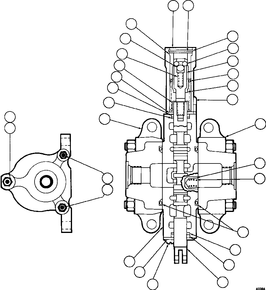 Komatsu parts book diagram for AFE59-EZ 930E-4 S/N A31527, A31539, A31541, A31553, A31555, A31563 & A31565  LOS PELAMBRES: HOIST PILOT VALVE ASSEMBLY           PB6922