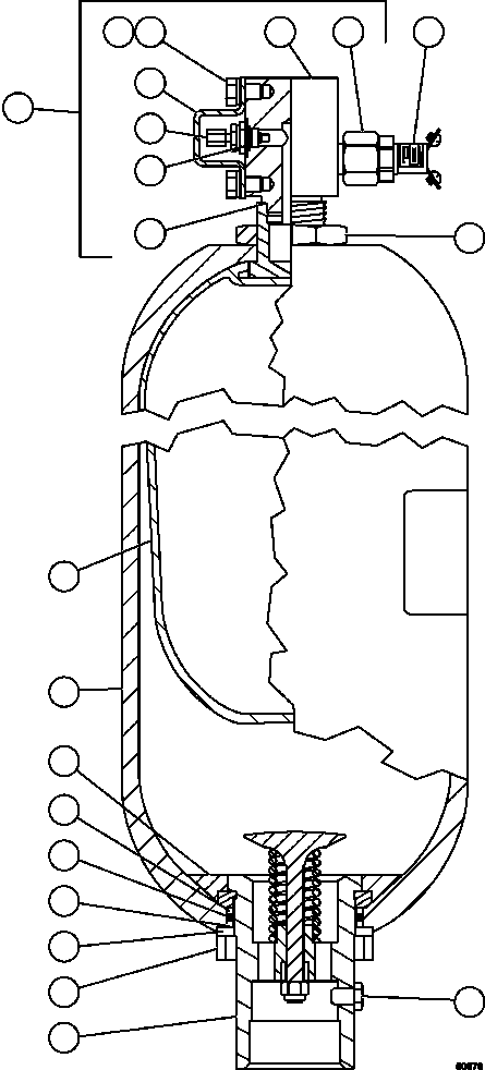 Komatsu parts book diagram for AFE59-EZ 930E-4 S/N A31527, A31539, A31541, A31553, A31555, A31563 & A31565  LOS PELAMBRES: STEERING ACCUMULATOR ASSEMBLY        PC2041