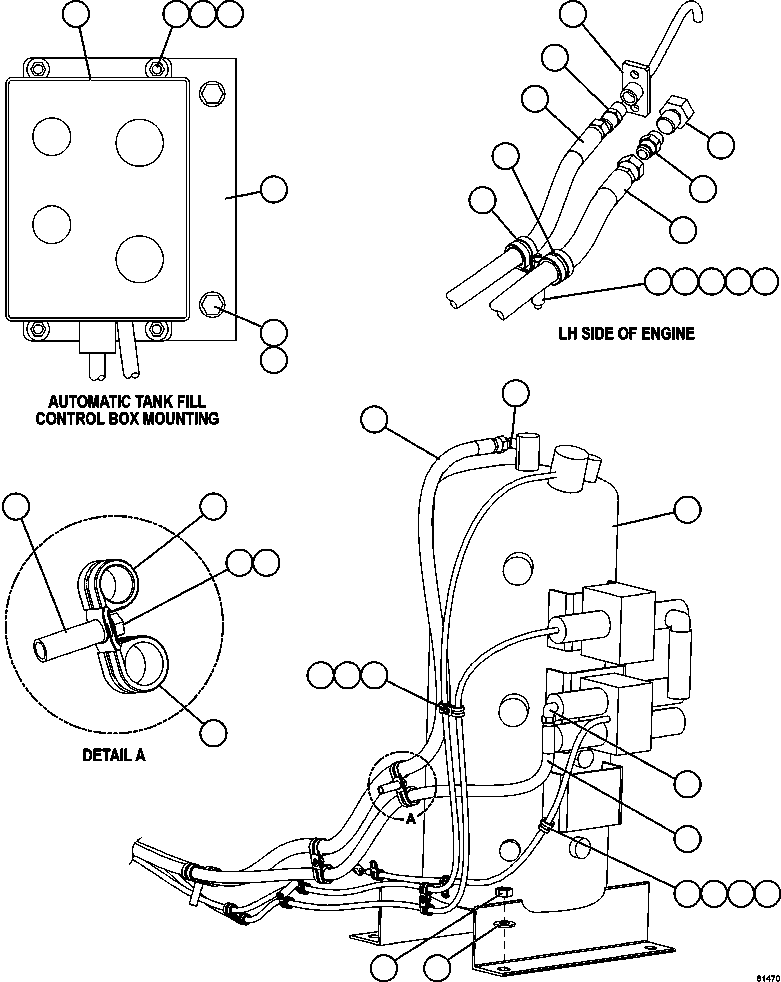 Komatsu parts book diagram for AFE59-EZ 930E-4 S/N A31527, A31539, A31541, A31553, A31555, A31563 & A31565  LOS PELAMBRES: ENGINE OIL RESERVE SYSTEM