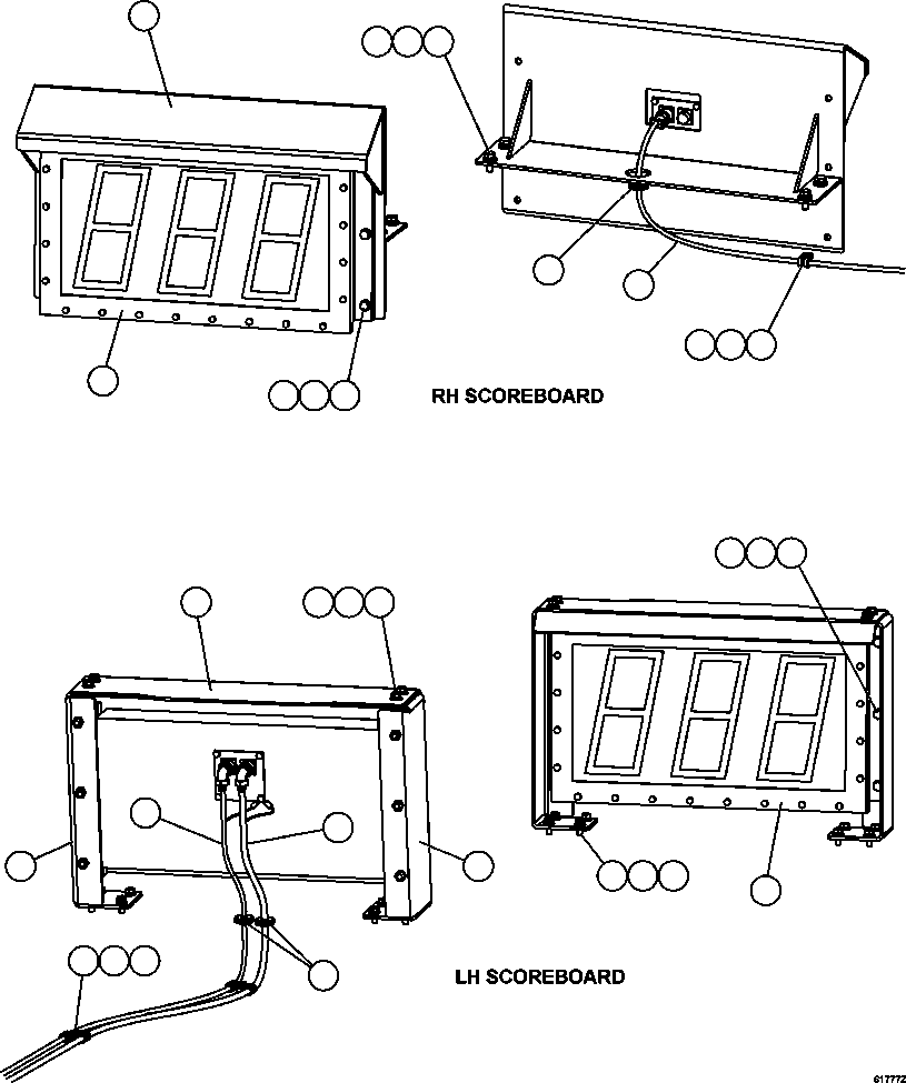 Komatsu parts book diagram for AFE59-EZ 930E-4 S/N A31527, A31539, A31541, A31553, A31555, A31563 & A31565  LOS PELAMBRES: PLM SCOREBOARD