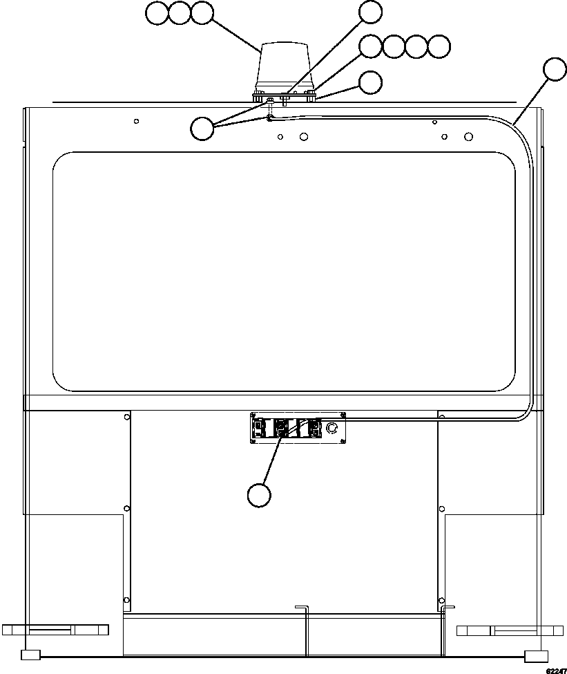 Komatsu parts book diagram for AFE59-EZ 930E-4 S/N A31527, A31539, A31541, A31553, A31555, A31563 & A31565  LOS PELAMBRES: ROTATING BEACON