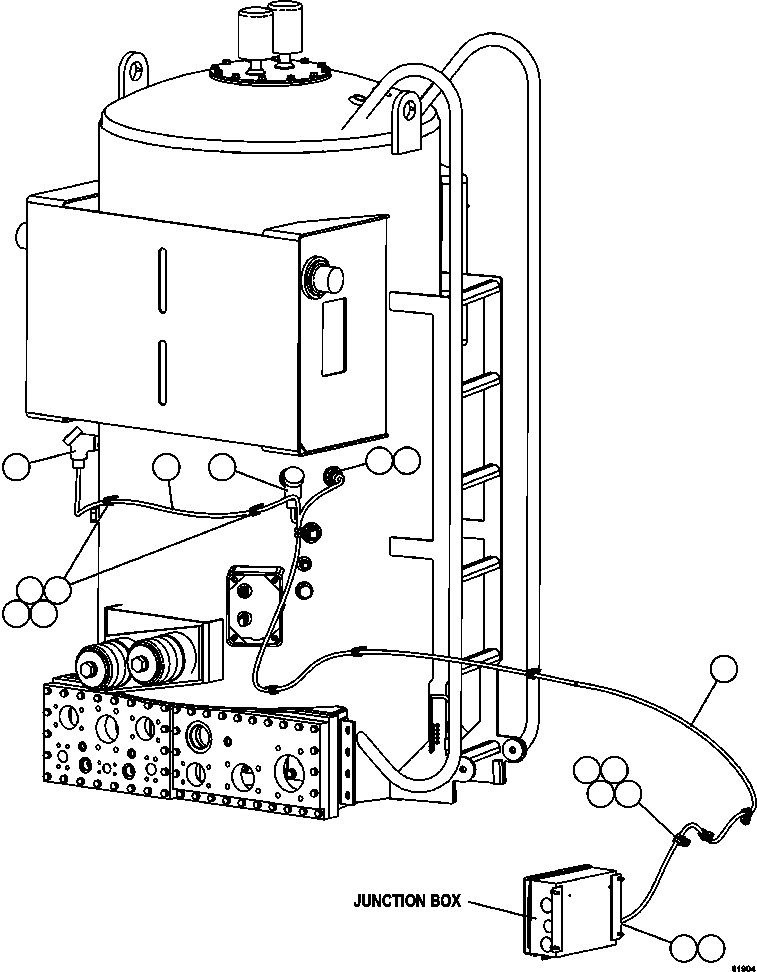 Komatsu parts book diagram for AFE59-EZ 930E-4 S/N A31527, A31539, A31541, A31553, A31555, A31563 & A31565  LOS PELAMBRES: HOTSTART - HYDRAULIC TANK OIL