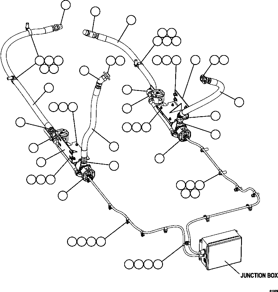 Komatsu parts book diagram for AFE59-EZ 930E-4 S/N A31527, A31539, A31541, A31553, A31555, A31563 & A31565  LOS PELAMBRES: HOTSTART - ENGINE COOLANT