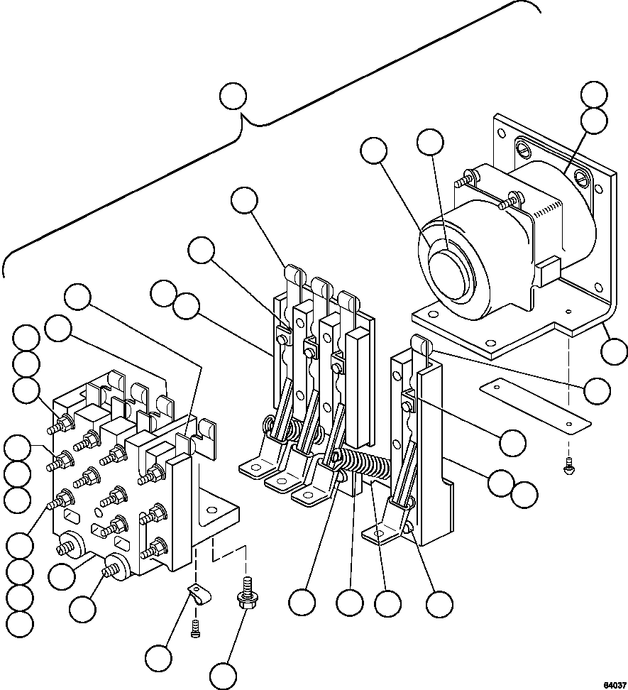 Komatsu parts book diagram for AFE59-EZ 930E-4 S/N A31527, A31539, A31541, A31553, A31555, A31563 & A31565  LOS PELAMBRES: RELAY - CPR & GFR        VG7043