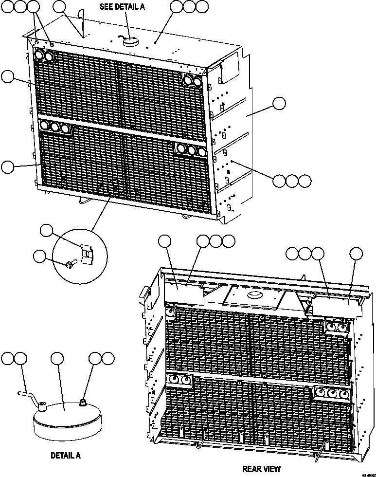 Komatsu parts book diagram for AFE59-FF 930E-4 S/N A31624 & A31628  ANTELOPE COAL: GRILLE INSTALLATION