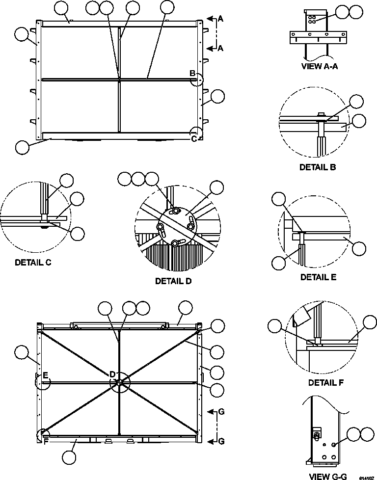Komatsu parts book diagram for AFE59-FF 930E-4 S/N A31624 & A31628  ANTELOPE COAL: LOW & HIGH TEMPERATURE CORES