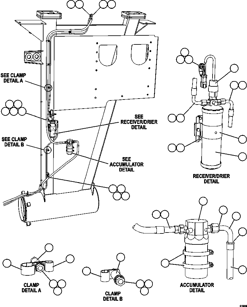 Komatsu parts book diagram for AFE59-FF 930E-4 S/N A31624 & A31628  ANTELOPE COAL: AIR CONDITIONING PIPING