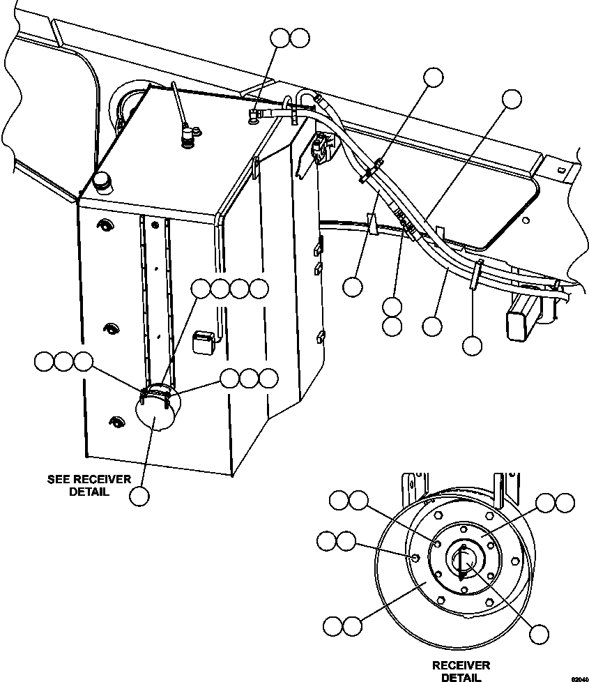 Komatsu parts book diagram for AFE59-FF 930E-4 S/N A31624 & A31628  ANTELOPE COAL: FUEL SYSTEM PIPING   1/4