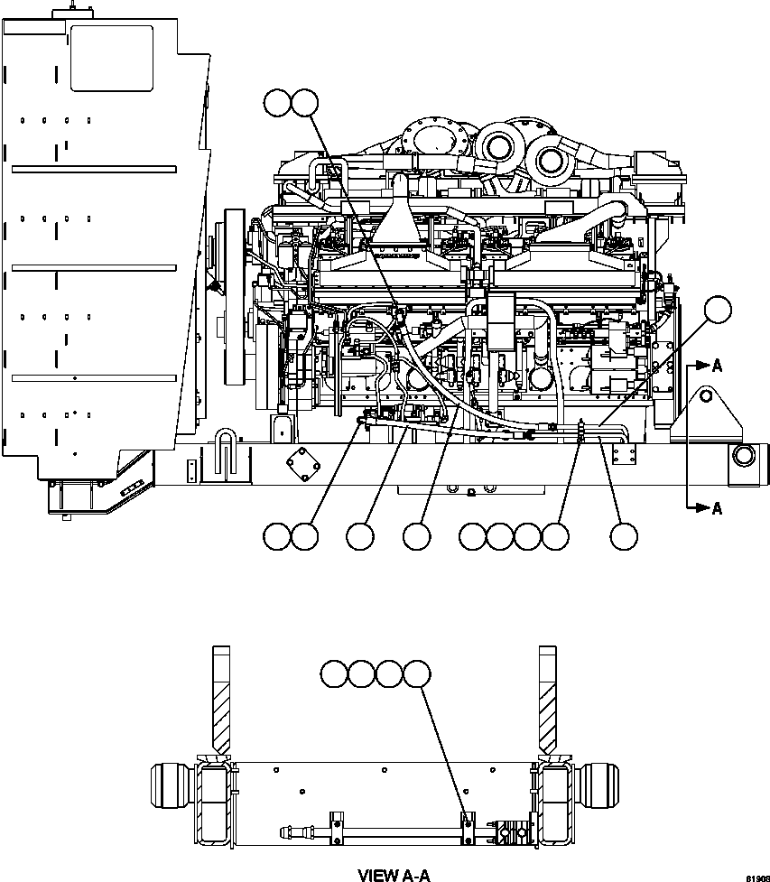 Komatsu parts book diagram for AFE59-FF 930E-4 S/N A31624 & A31628  ANTELOPE COAL: FUEL SYSTEM PIPING   3/4