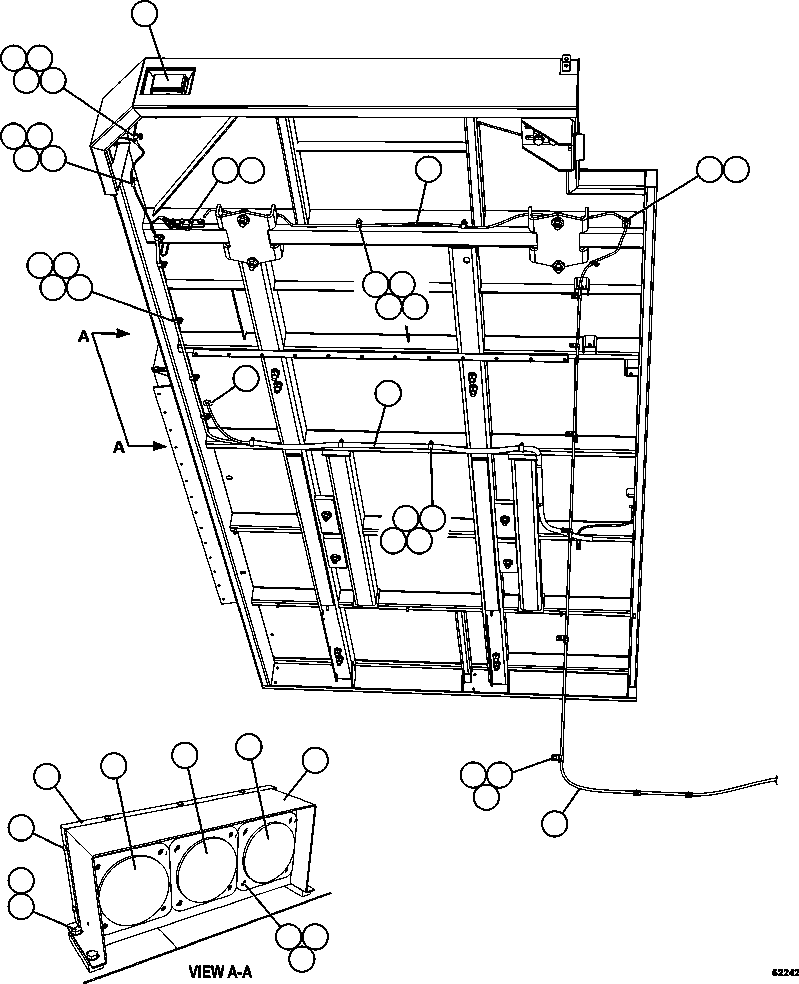 Komatsu parts book diagram for AFE59-FF 930E-4 S/N A31624 & A31628  ANTELOPE COAL: R.H. DECK WIRING & LIGHTS