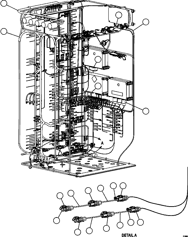 Komatsu parts book diagram for AFE59-FF 930E-4 S/N A31624 & A31628  ANTELOPE COAL: AUXILIARY CONTROL CABINET - INTERNAL WIRING