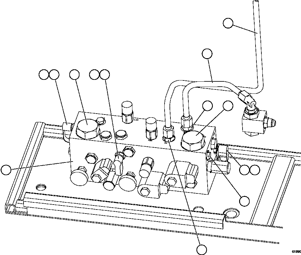 Komatsu parts book diagram for AFE59-FF 930E-4 S/N A31624 & A31628  ANTELOPE COAL: BRAKE MANIFOLD PIPING