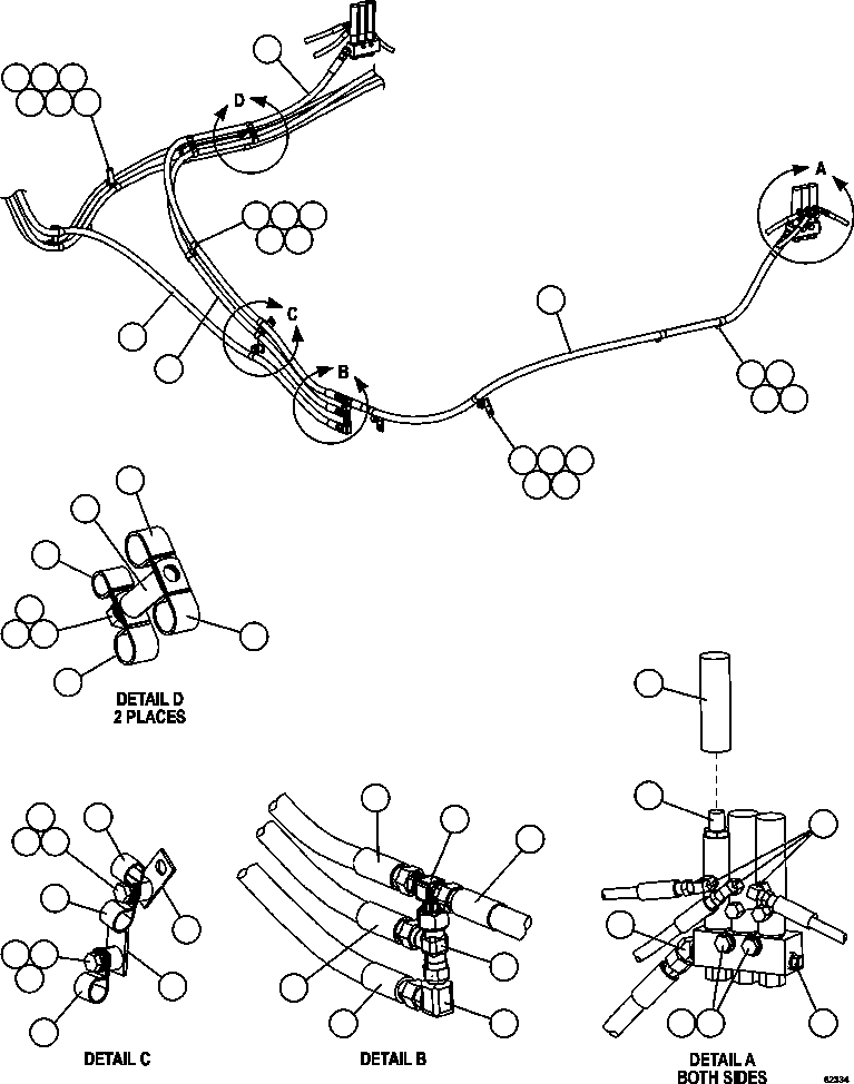 Komatsu parts book diagram for AFE59-FF 930E-4 S/N A31624 & A31628  ANTELOPE COAL: AUTOMATIC LUBRICATION SYSTEM  3/4