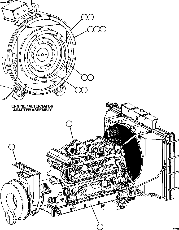 Komatsu parts book diagram for AFE59-FK 930E-4 S/N A31674 - A31676, A31685, A31687 & A31689  JWANENG: POWERTRAIN INSTALLATION