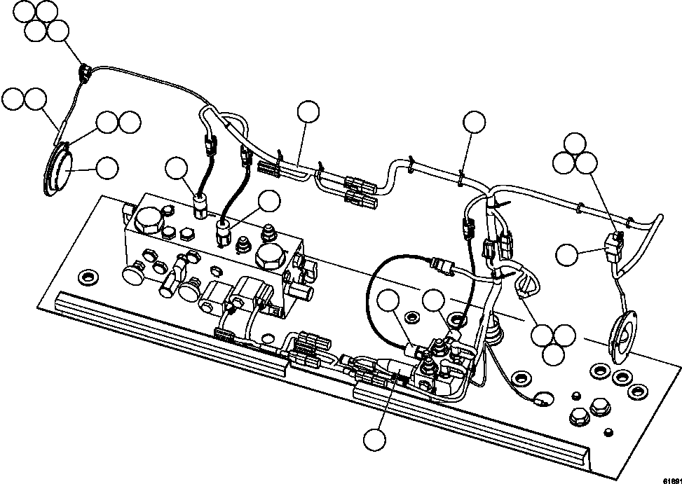 Komatsu parts book diagram for AFE59-FK 930E-4 S/N A31674 - A31676, A31685, A31687 & A31689  JWANENG: HYDRAULIC BRAKE CABINET INTERNAL WIRING