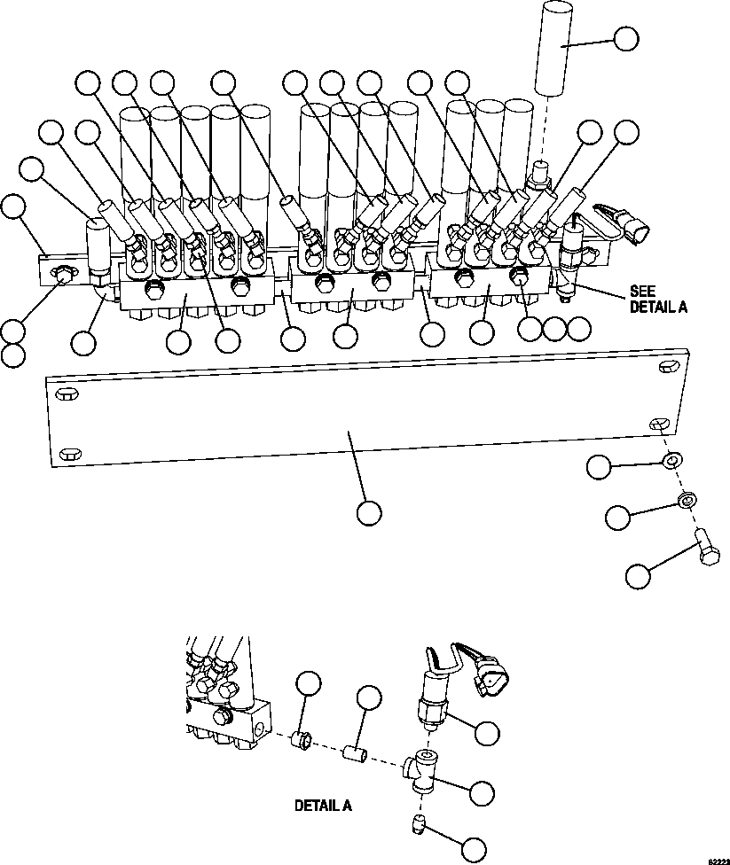 Komatsu parts book diagram for AFE59-FK 930E-4 S/N A31674 - A31676, A31685, A31687 & A31689  JWANENG: AUTOMATIC LUBRICATION SYSTEM - REAR AXLE    1/2